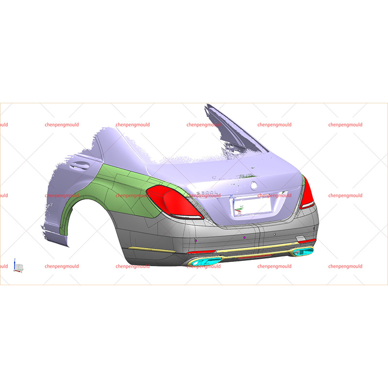 مرسيدس بنز w211 تعديل قالب المصد الخلفي لمرسيدس بنز w222